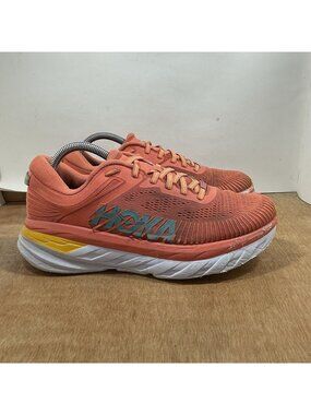 Hoka One One Bondi 7 Women’s Size 9 Road Running Shoes Orange